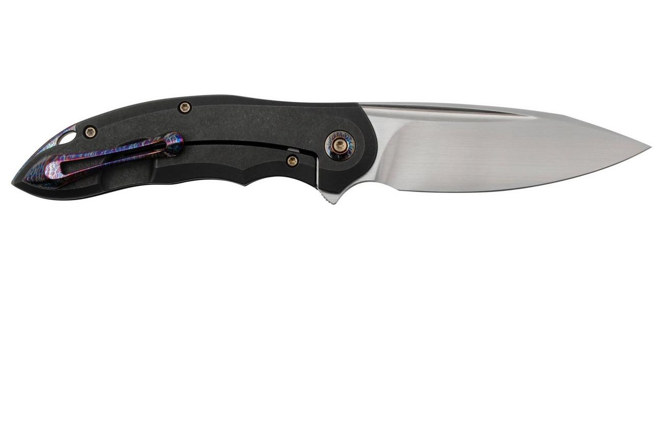 WE Knife Makani WE21048B-1, Black Titanium, Copper Foil Carbonfiber inlay, CPM 20CV zakmes