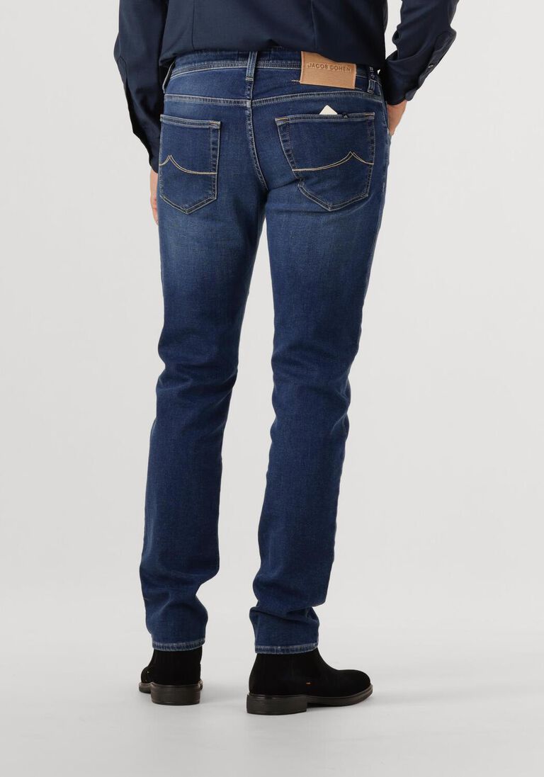 blauwe jacob cohen slim fit jeans pant 5pkt super slim fit nick slim