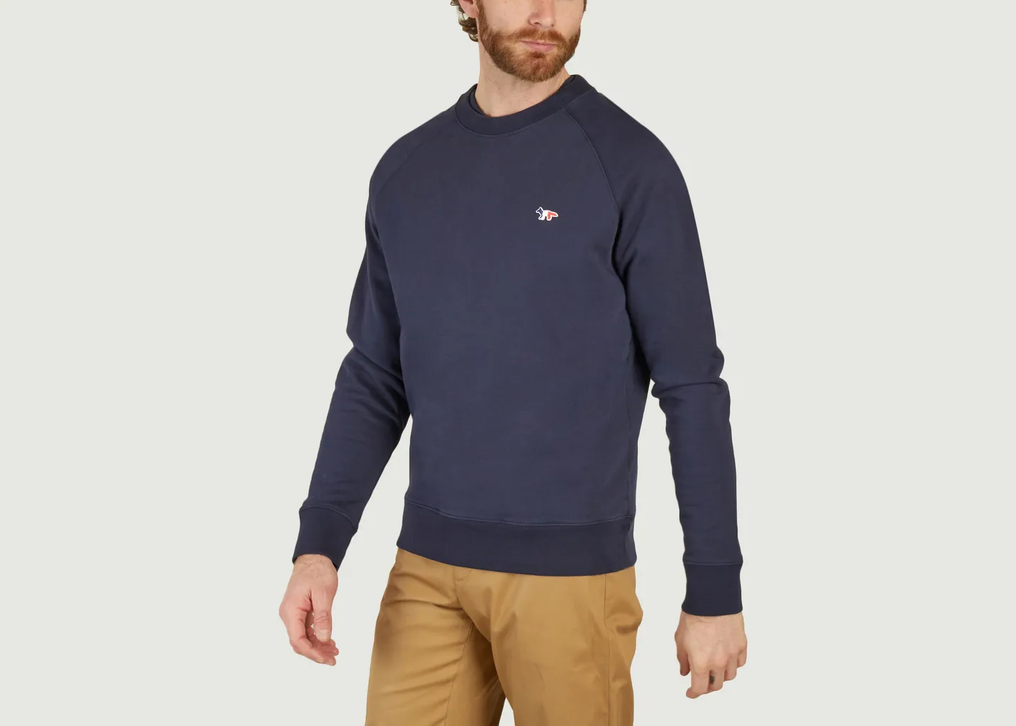 Sweatshirt Tricolor Fox Patch Maison Kitsuné