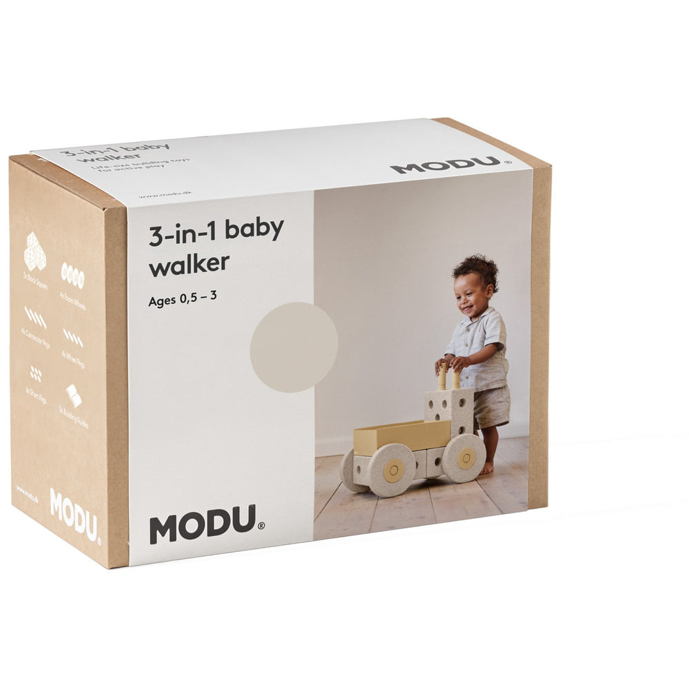 Køb MODU 3-i-1 Baby Walker Sand Grey / Honey Yellow
