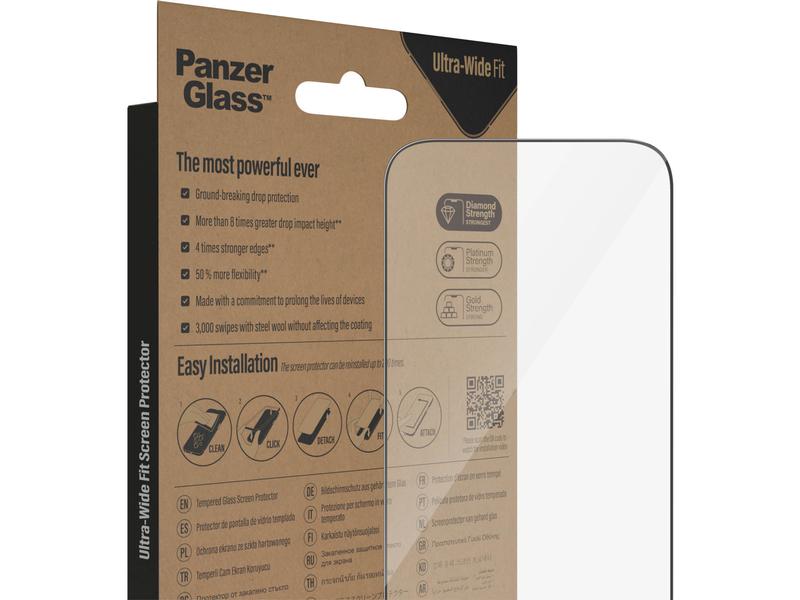 Panzerglass Displayschutz Ultra Wide Fit iPhone 14 Pro Display-Schutzfolie mit Applicator für das Apple iPhone 14 Pro