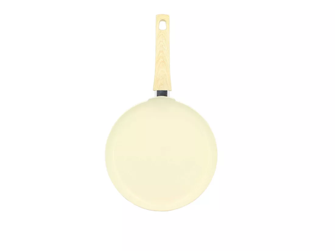 Menastyl - Crepiere 26cm Colorama Creme - En Aluminium - Revetement Antiadhesif En Ceramique