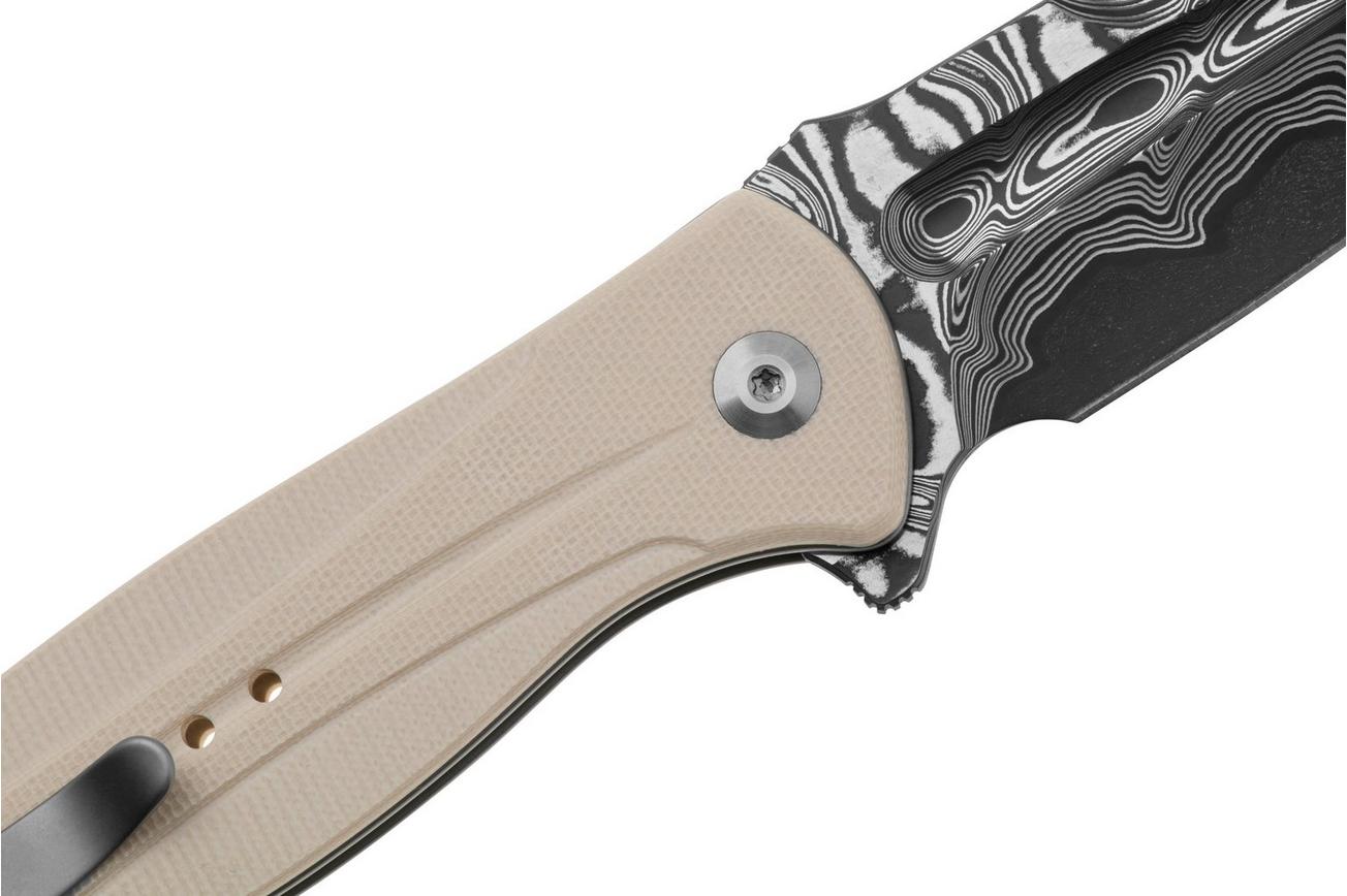 Civivi Incindie C23053-DS1 Damascus, Ivory G10 zakmes