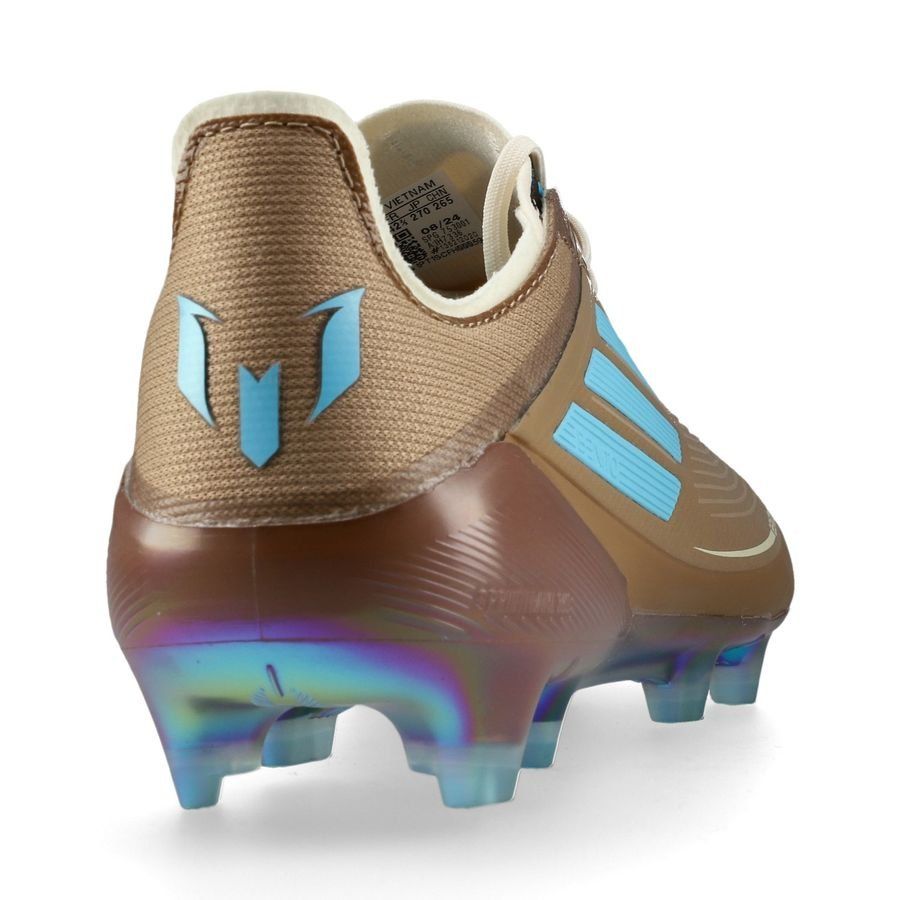 adidas F50 Messi X Bad Bunny Elite FG - Cardboard/Blanc/Turquoise ÉDITION LIMITÉE