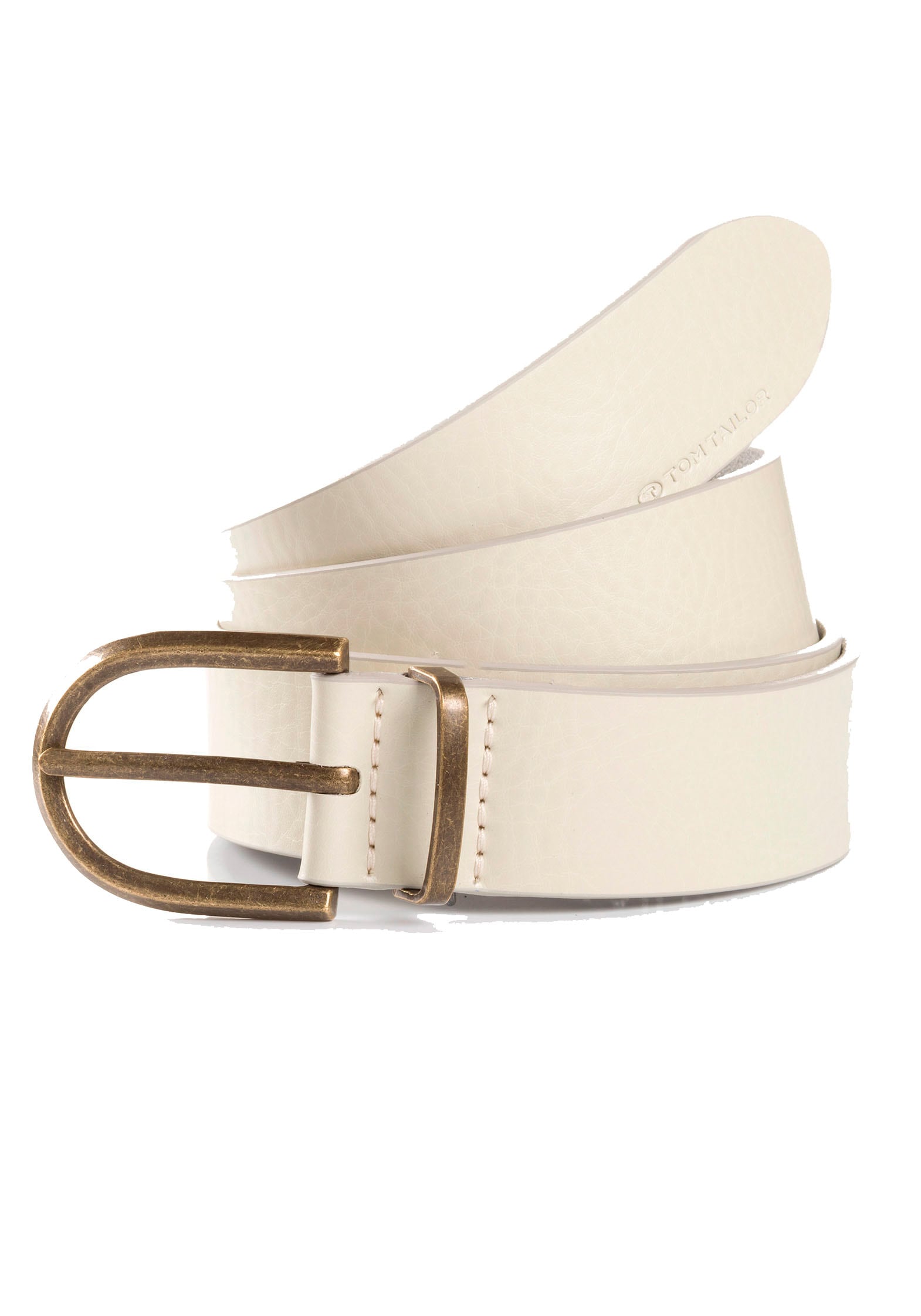 TOM TAILOR Ledergürtel »TTSYLKE« 3 cm breiter Damengürtel, Schliesse im Vintage-Look, reines Leder
