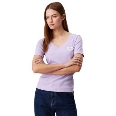 Tee-shirt à manches courtes femme Woven Label CALVIN KLEIN