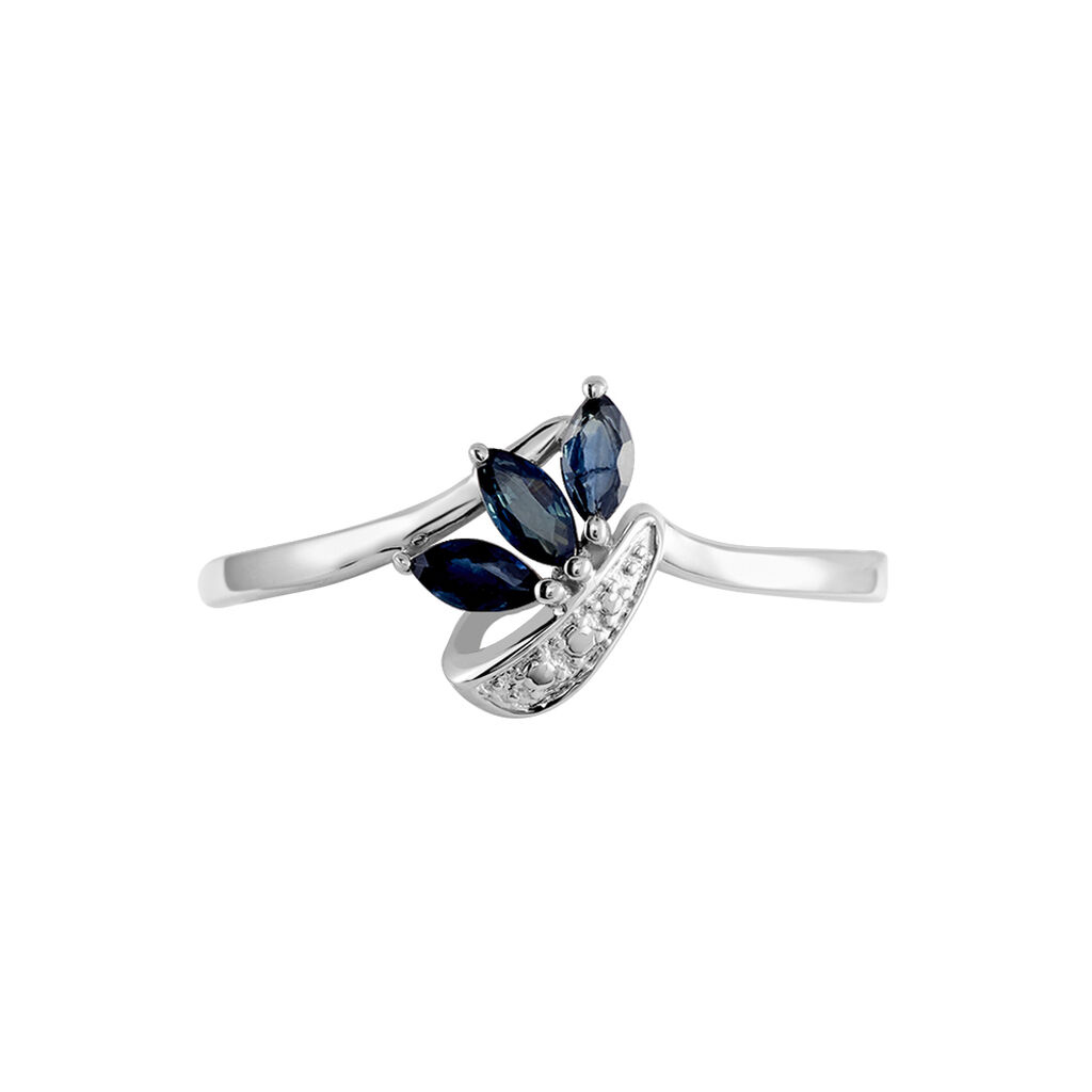 Bague Valy Or Blanc Saphir