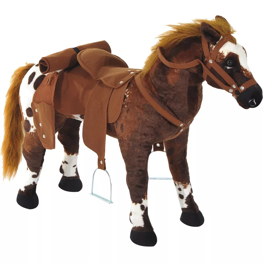 HOMCOM Kinder Reitpferd braun