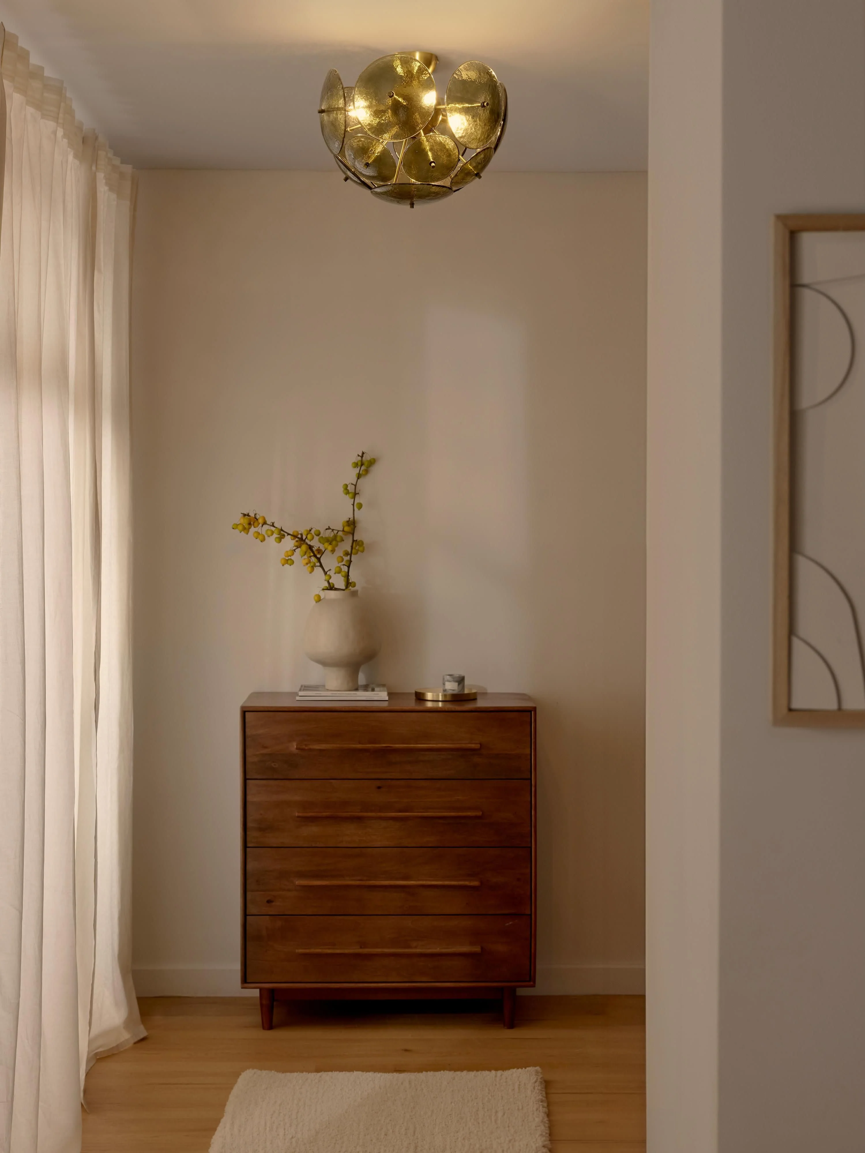 Plafondlamp Mireille van glas