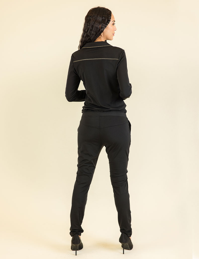 HBT BASICS ESSENTIELS | ANNA SURJET COMBINAISON FEMME NOIR/MORDORÉ