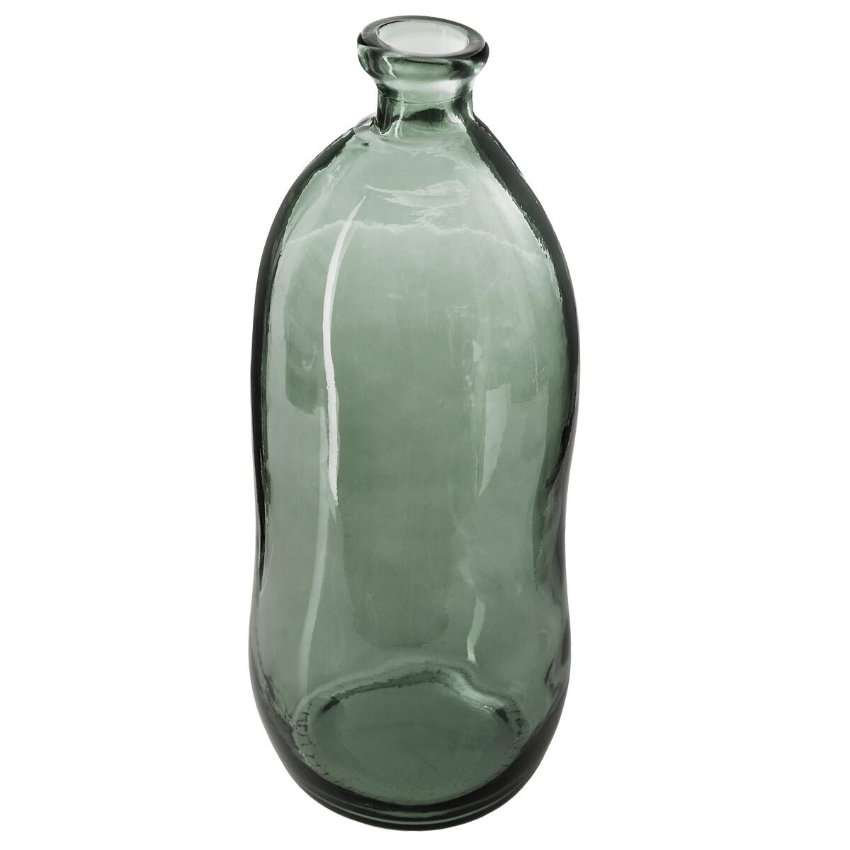 VASE BOUTEILLE VERRE RECYCLE KAKI H.73CM