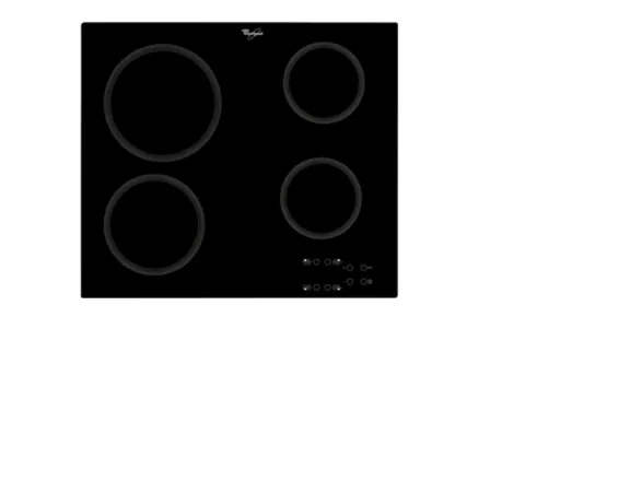 Whirlpool AKT 801/NE - Keramisk kogeplade - 4 plader - Niche - bredde: 56 cm - dybde: 49 cm - rammeløs - sort