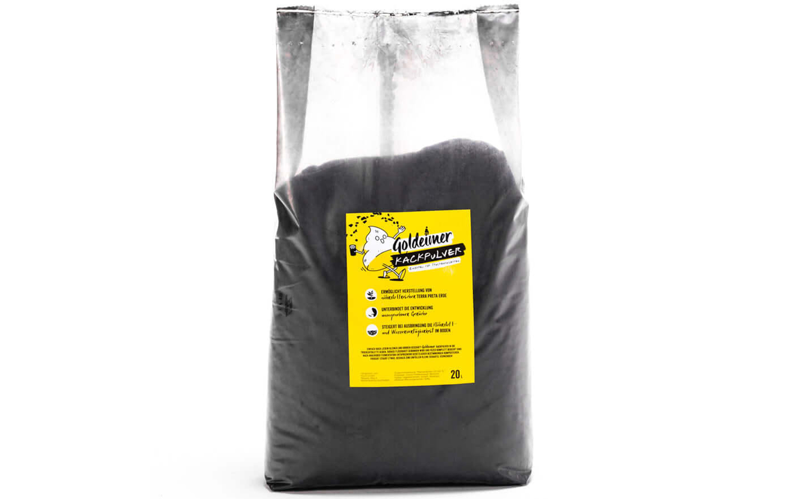 Goldeimer Kackpulver Pflanzenkohle 20 Liter
