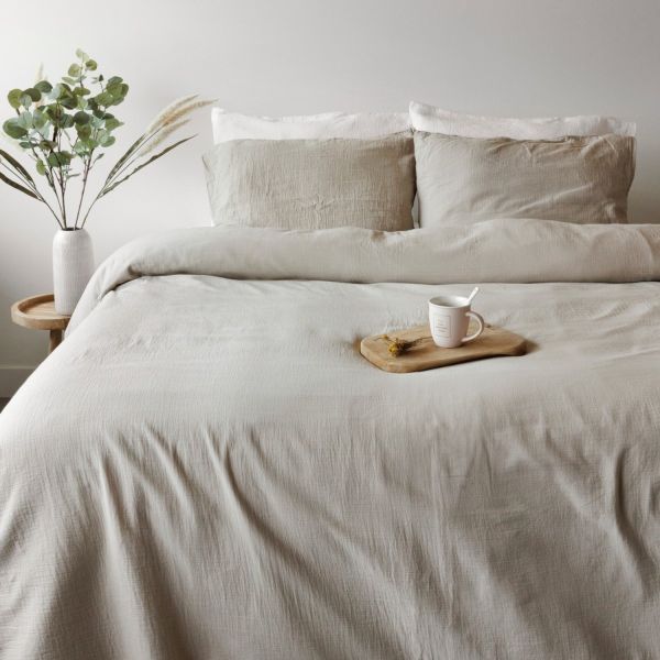 Town & Country Mousseline Dekbedovertrek - 200 x 220 cm - Zand