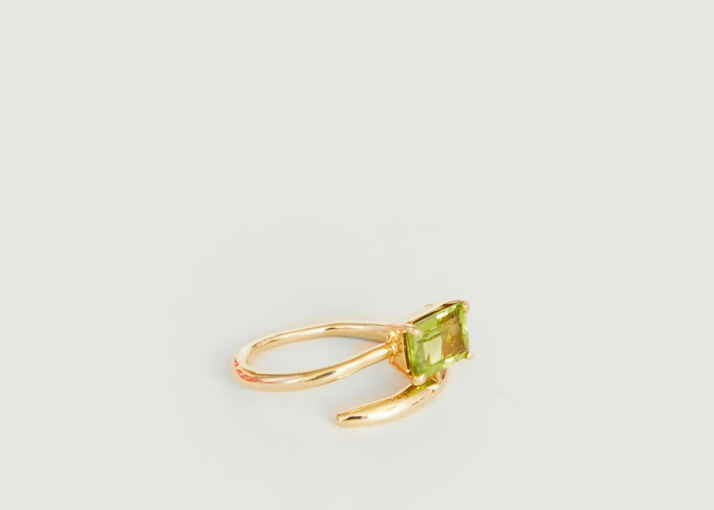Bague ouverte plaqué or Gem Peridot FARIS