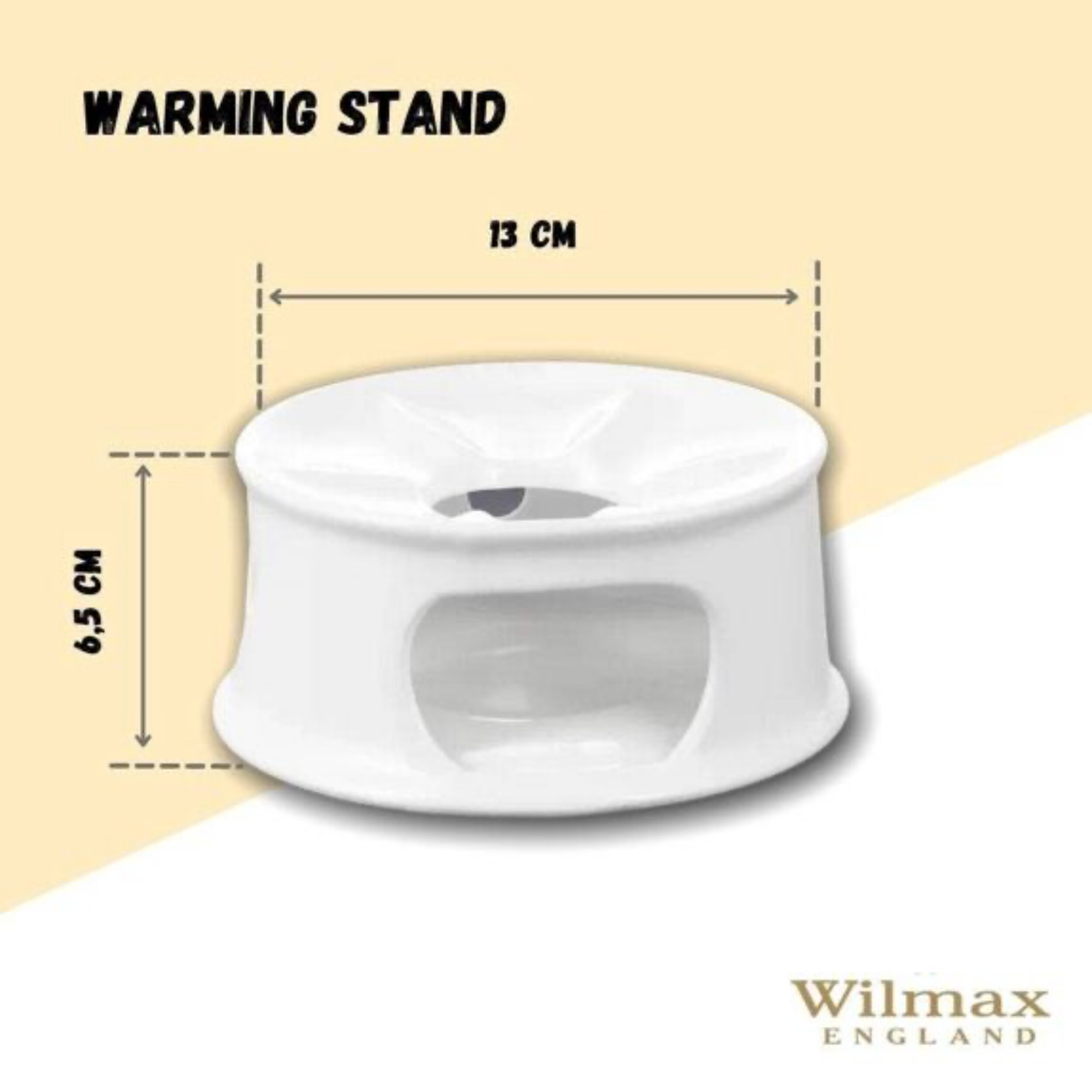 Warmhalteständer aus weißem Porzellan – 13 cm, Feinporzellan, in Geschenkbox