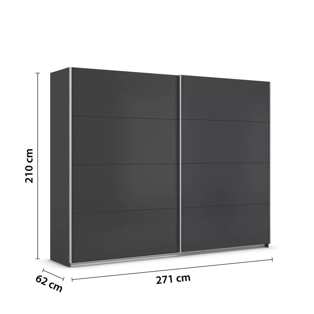 Schwebetürenschrank Quadra 271 x 210 cm
