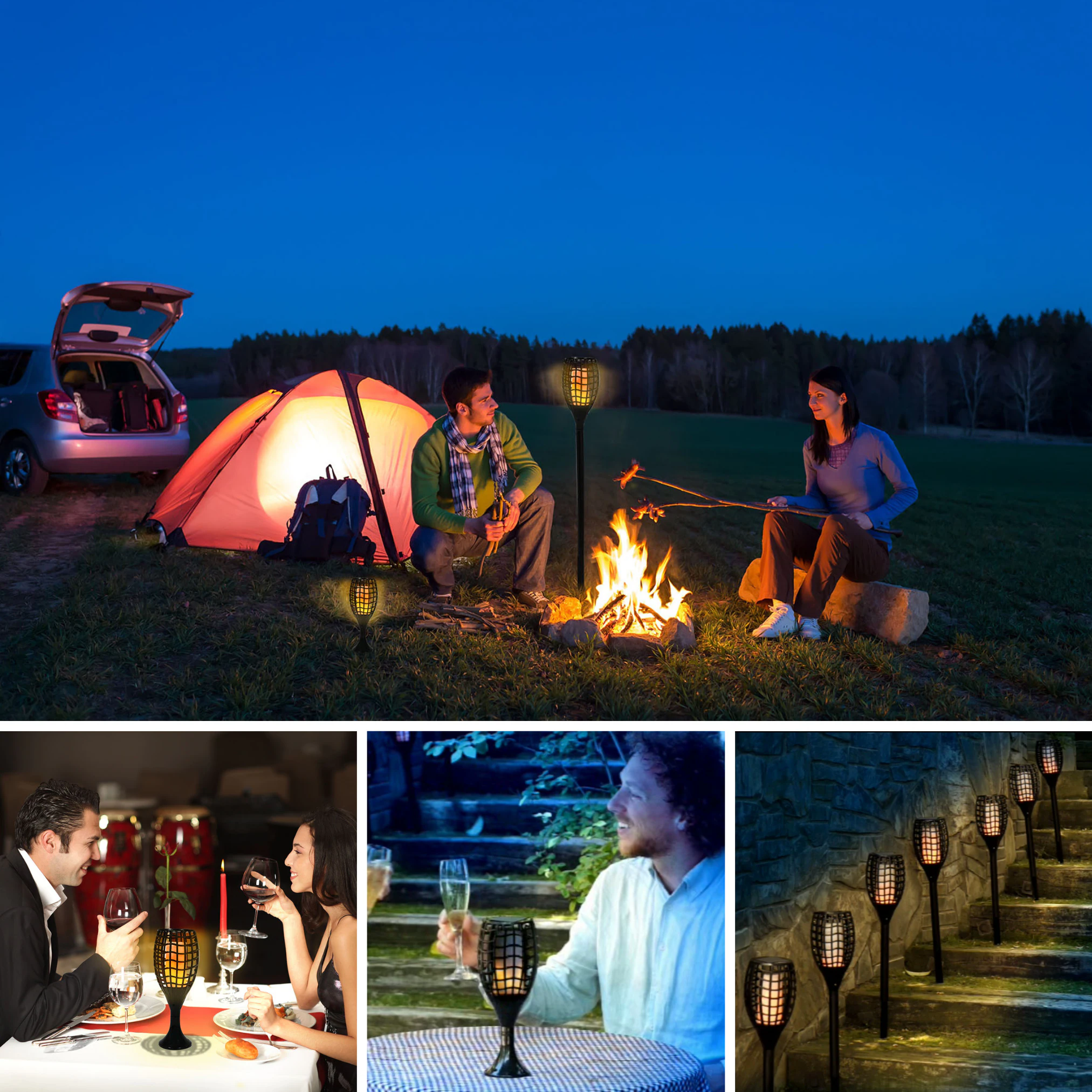 Starlyf® LED Solarleuchte, Solar Feuer Fackel für den Garten Flame