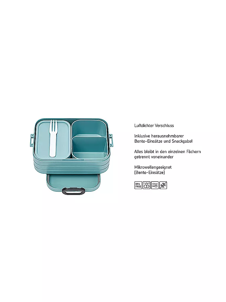 MEPAL Lunchbox BENTO Midi Take a Break 18,5x12cm Vivid Blua dunkelblau