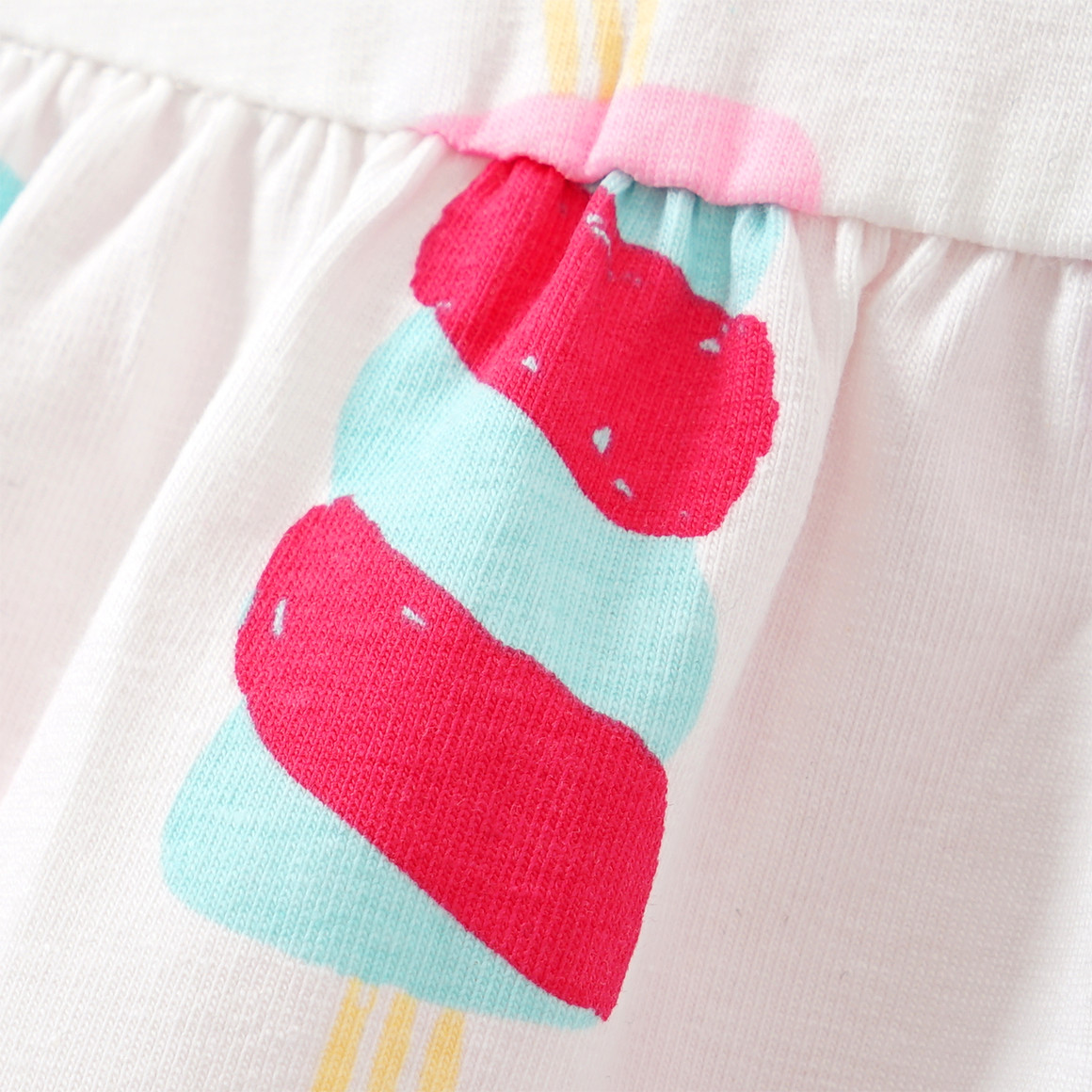 Famy 2 Baby Kleider mit bunten Motiven rosa / weiss