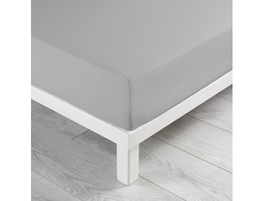 DOUCEUR D'INTERIEUR - Drap housse linette douceur d'intérieur gris 160 x 200