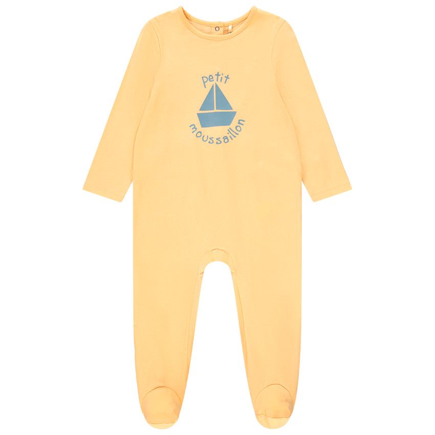 Dors-bien manches longues en jersey pour bébé garçon - Jaune