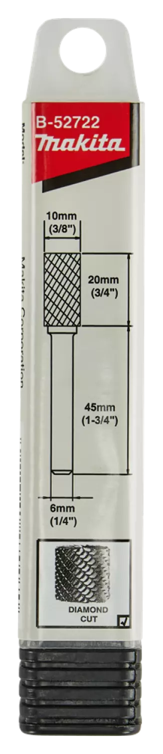 Makita B-52722 Hardmetalen stiftfrees - 20 x 6 x 10mm