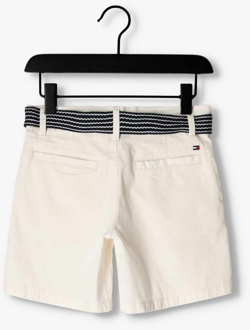 TOMMY HILFIGER witte tommy hilfiger korte broek essential belted chino shorts