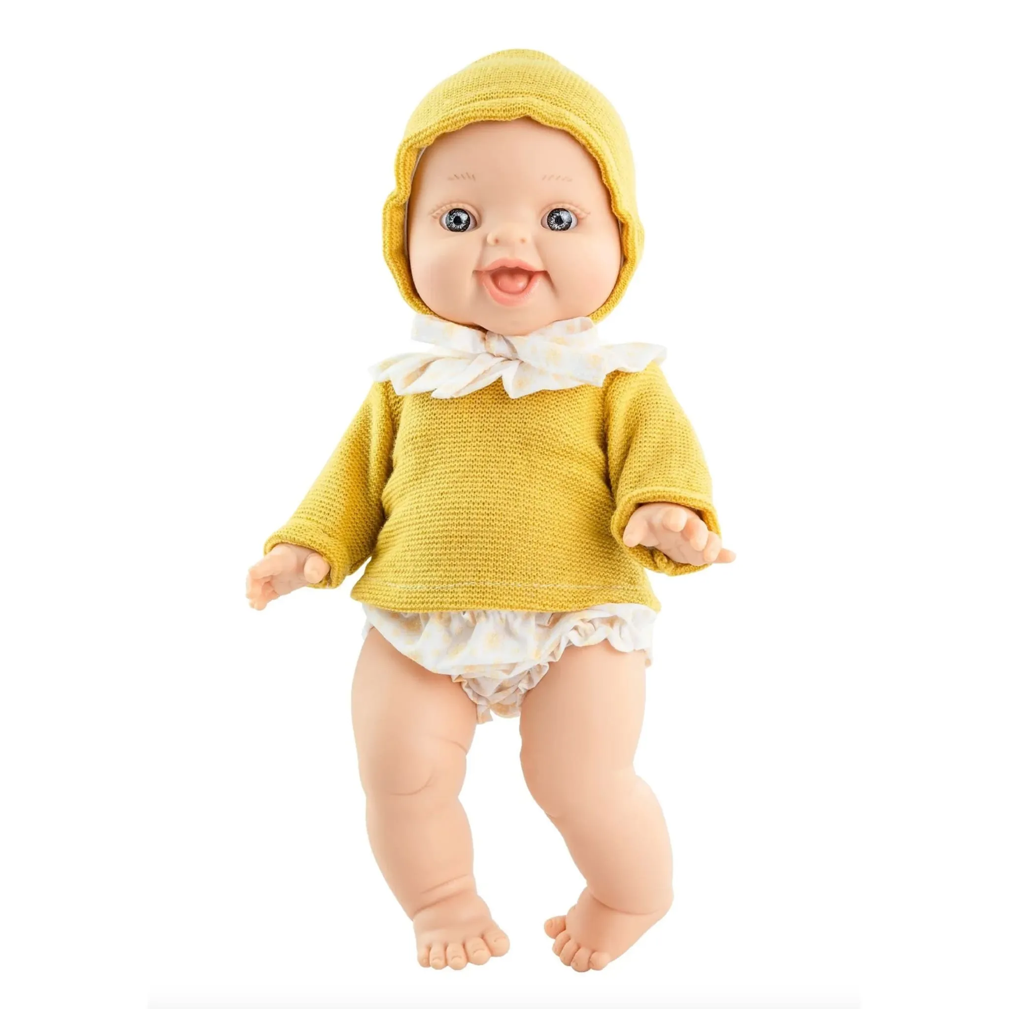 Paola Reina Bébé Gordis - Rachel avec chandail et bonnet jaune - Paola Reina