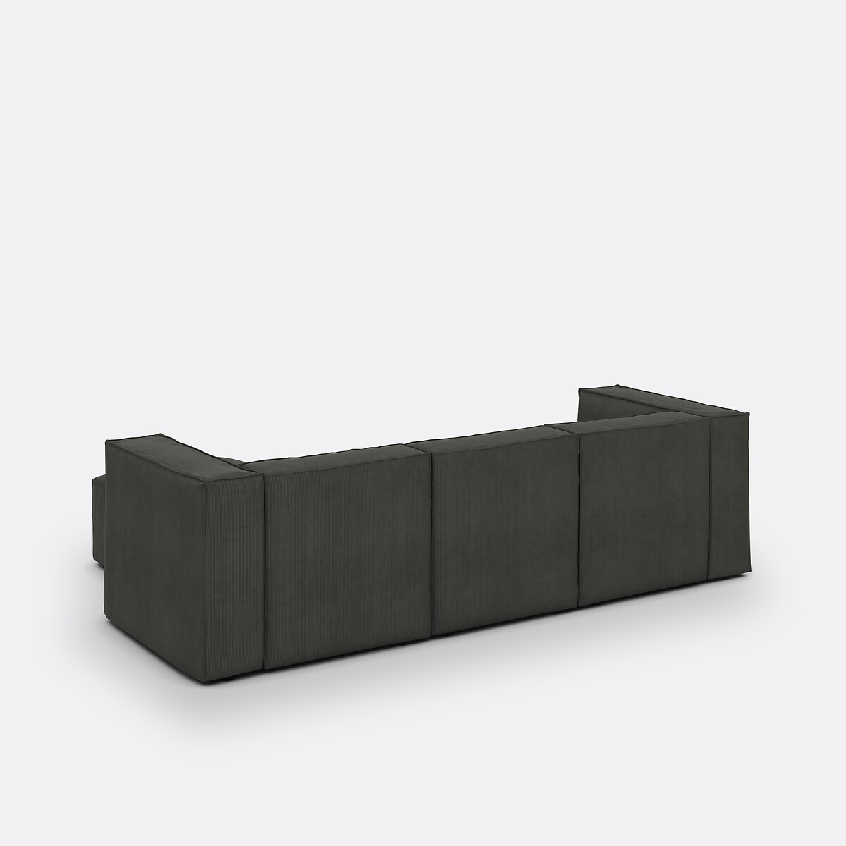 LA REDOUTE INTERIEURS<br>Sofá modular de 3 lugares e 1 pufe em veludo cotelê Seven
