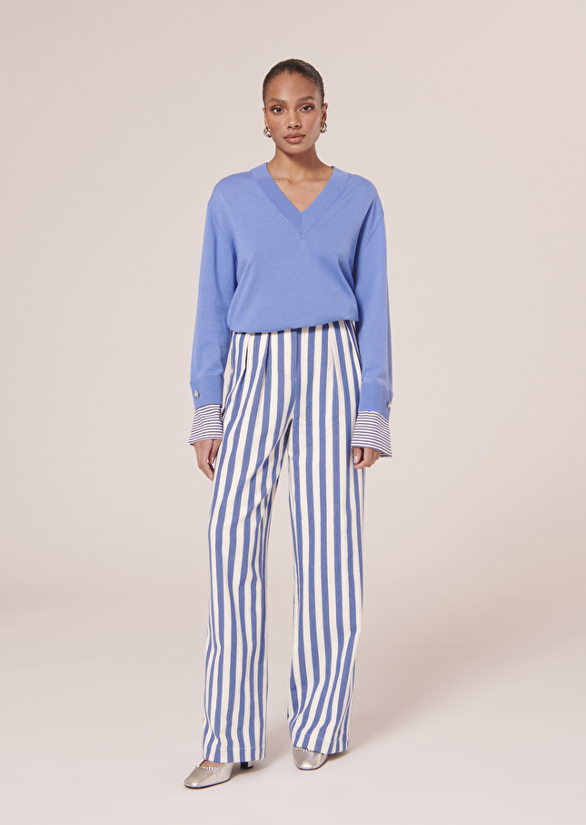 Pantalon Parigibleu à rayures