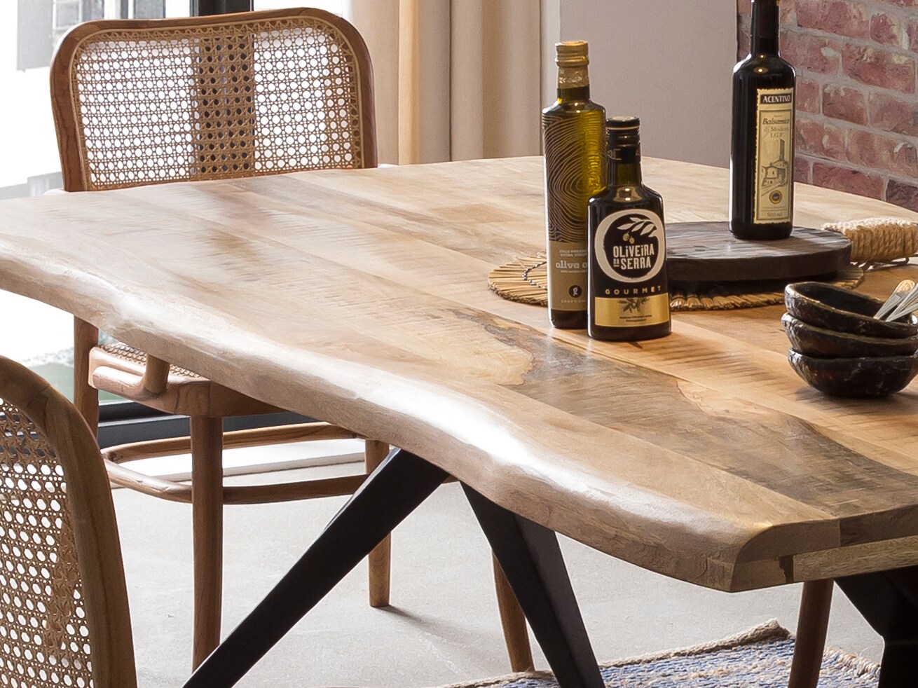 Tisch 240x100 Mango Metall Holztisch Esstisch Speisetisch Küchentisch Esszimmer