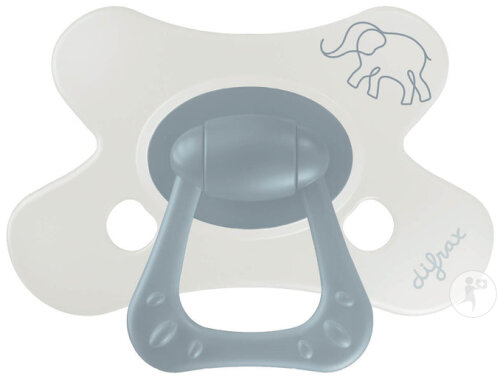 Difrax Sucette Natural 6 Mois+ Little Grey Elephant 1 Pièce (127B31)