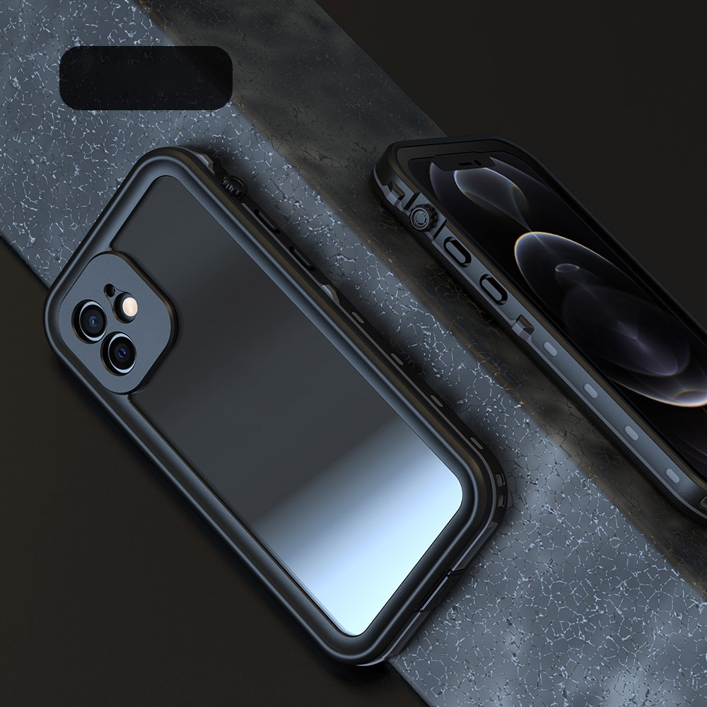 iPhone 12 Wasserfeste Outdoor Schutz Hülle (IP68) - Schwarz