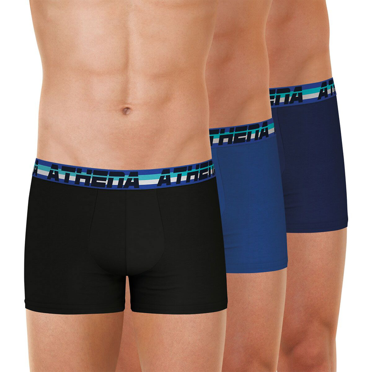 ATHENA<br>Conjunto de 3 cuecas boxer totalmente elásticas