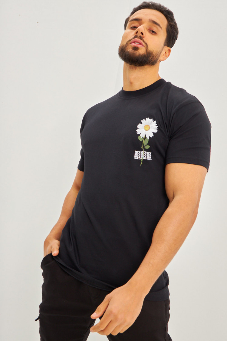 T-shirt fleurs 