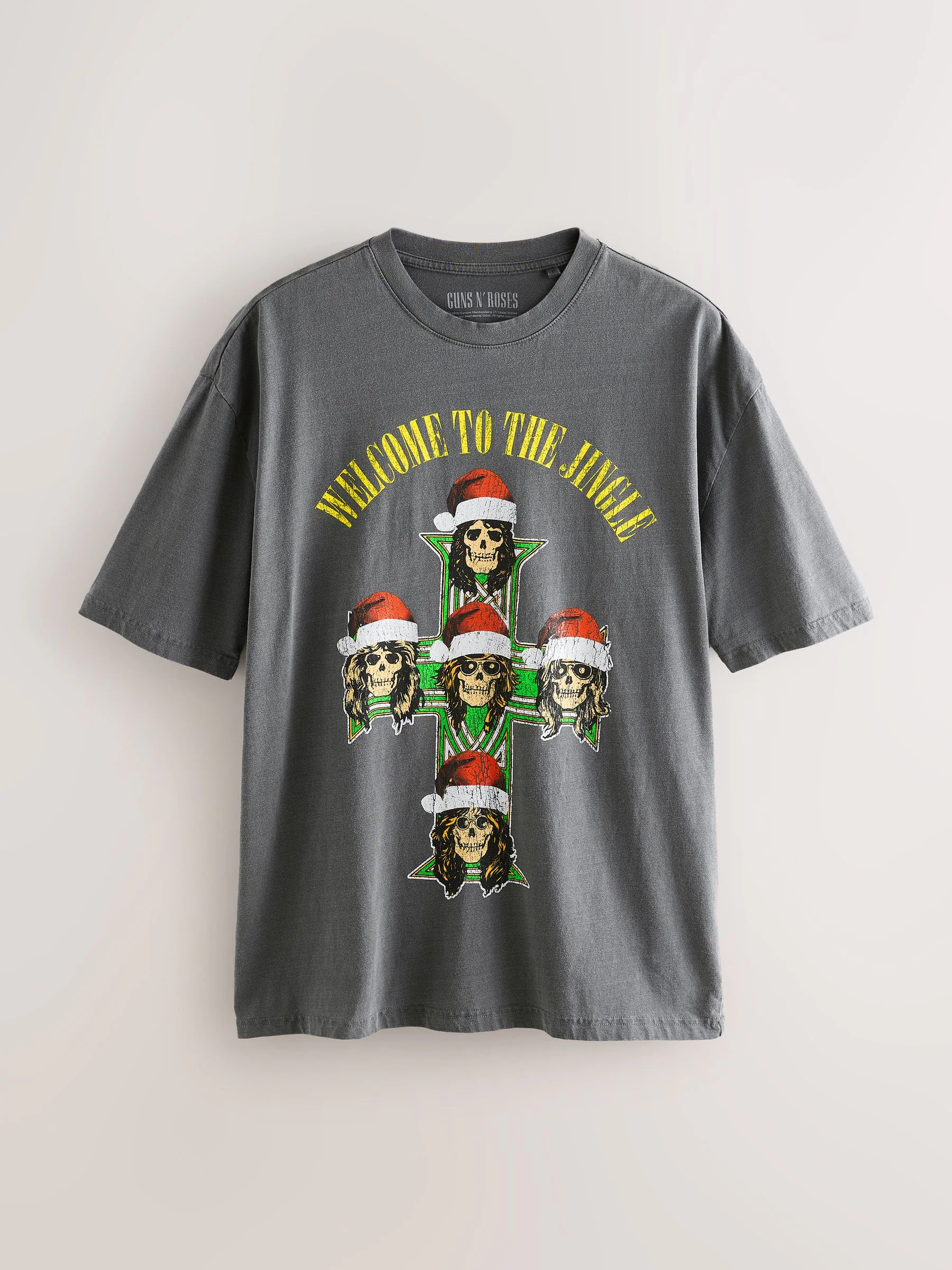 Charcoal Grey Wash Guns N Roses - Relaxed fit - Kerstmis T-shirt met grafische print