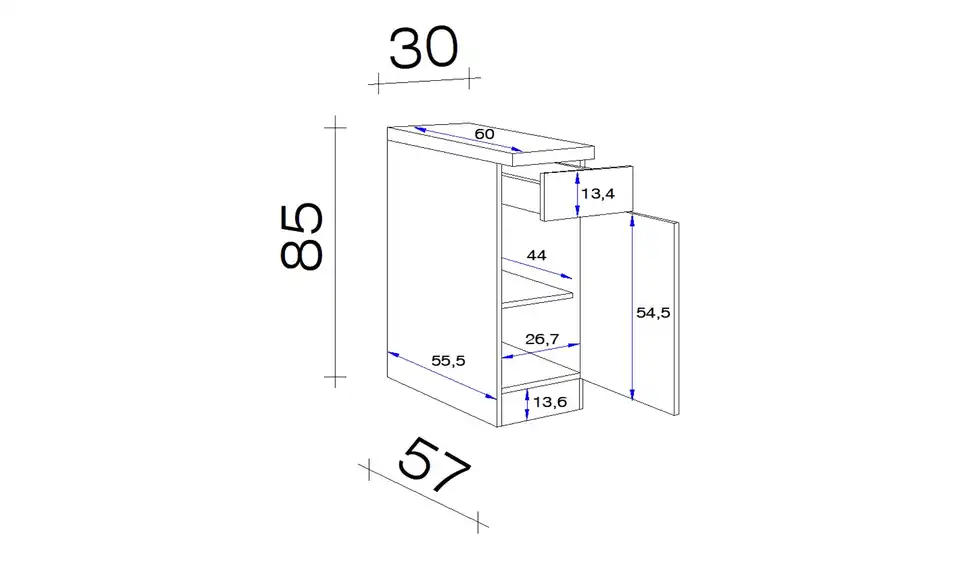 Unterschrank Ens 30 cm