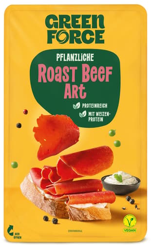 GREENFORCE Frischer Aufschnitt Roast Beef VEGAN
