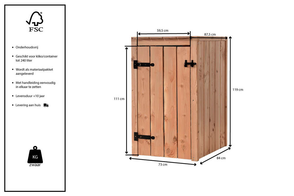 Volente Anna - Containerombouw - 119x87.5x73 cm