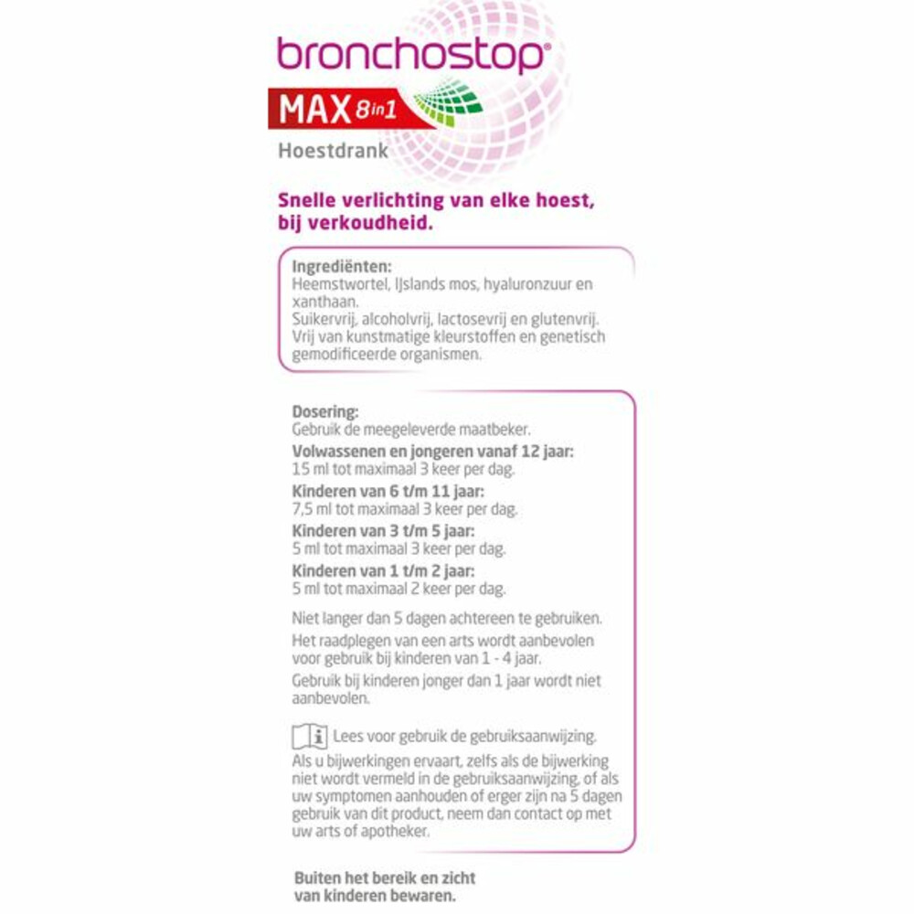 Bronchostop Max 8-in-1 Hoestdrank120 ml