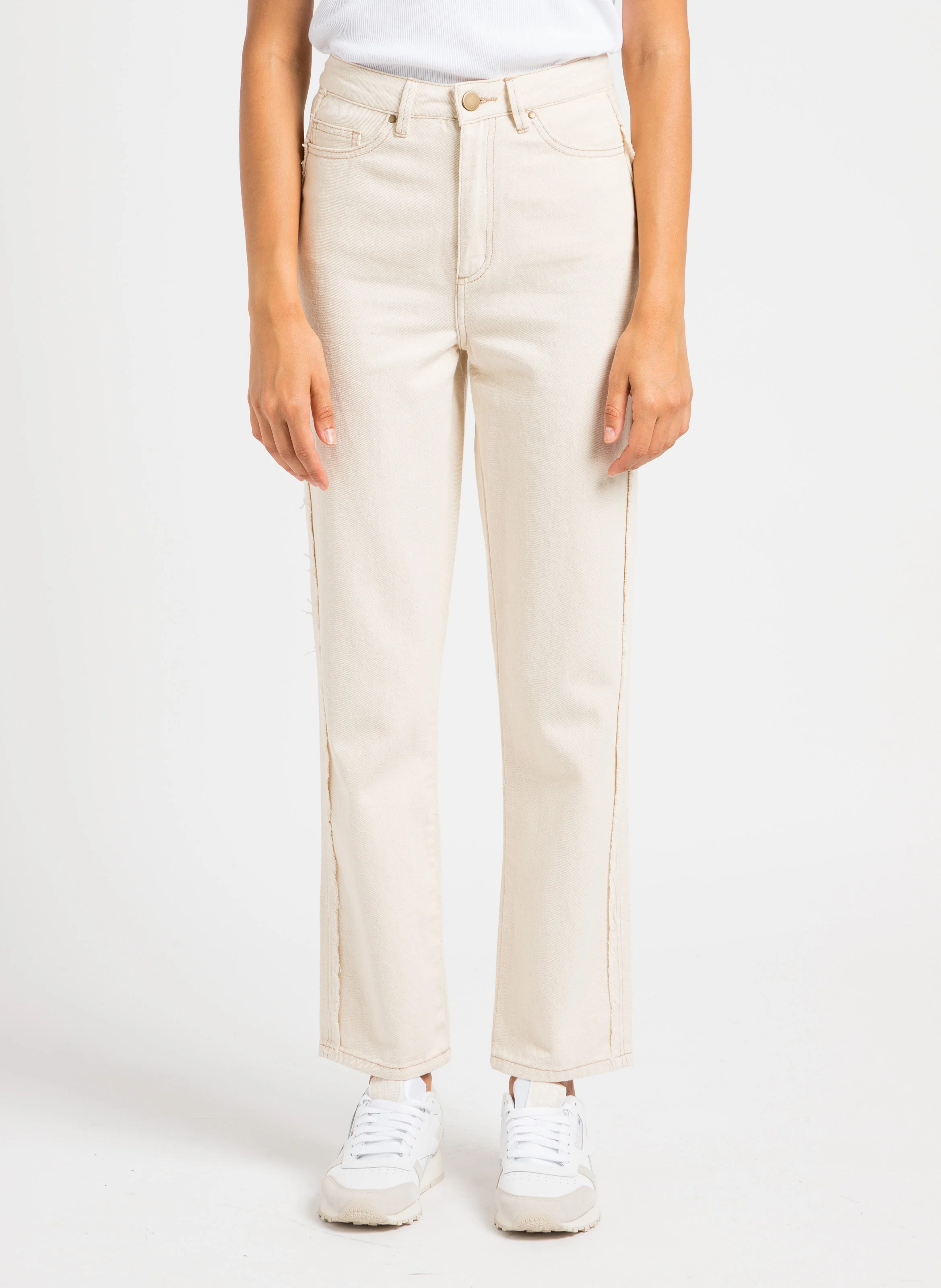 KATJA - Jean taille haute | Blanc