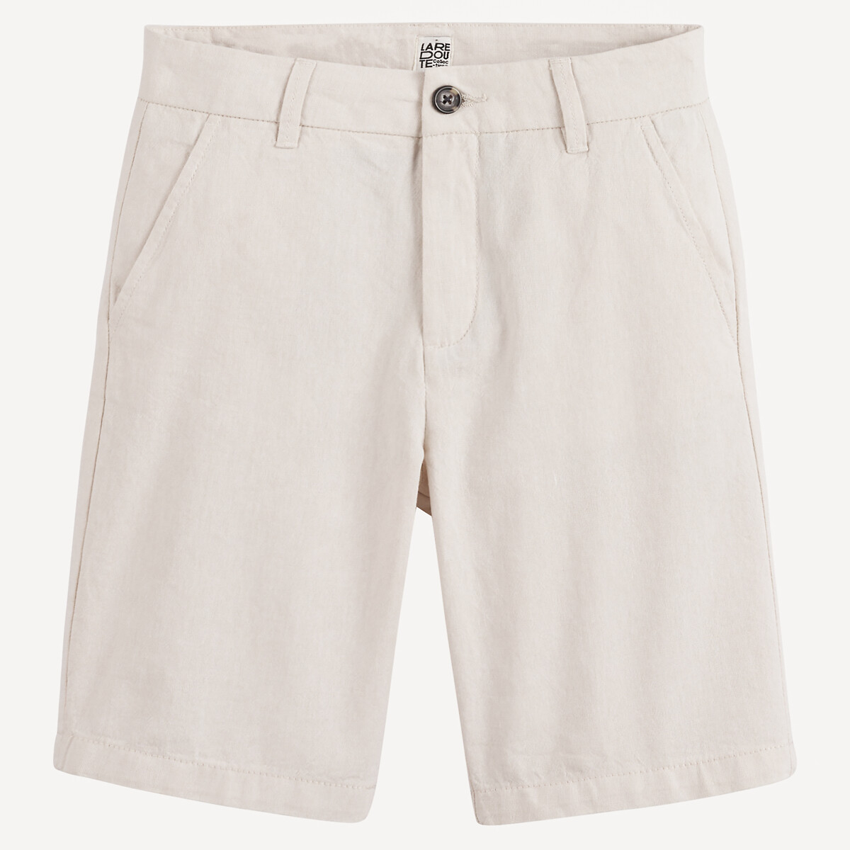COLEÇÕES LA REDOUTE<br>Calça chino bermuda em algodão/linho