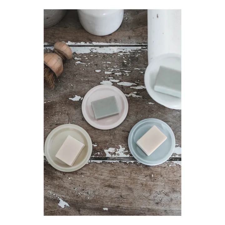 Jars Céramistes Porte savon Cantine en céramique  | Vert argile