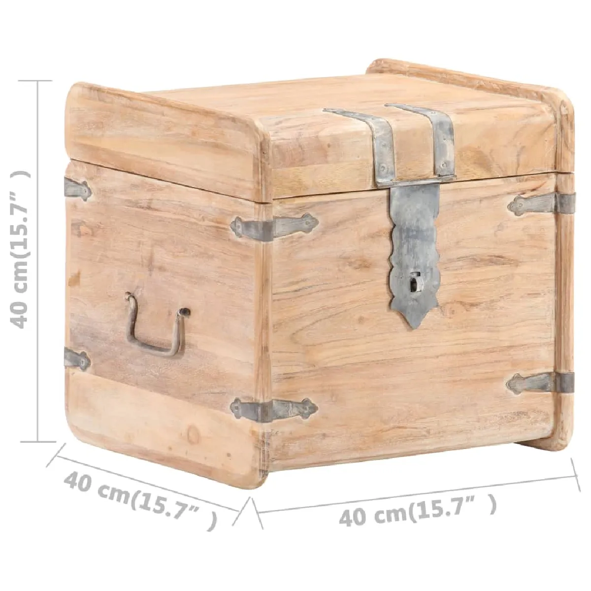 VidaXL Coffre de rangement - Acacia