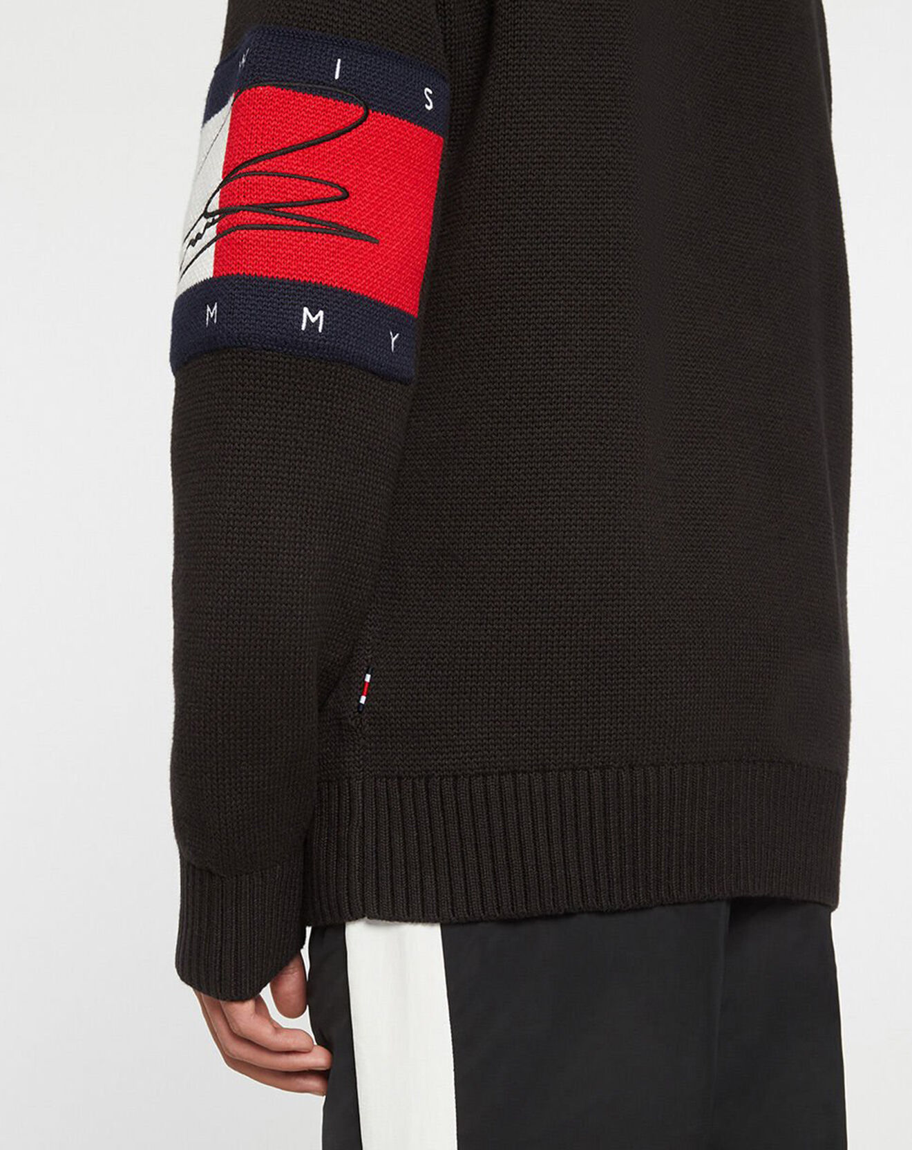 Tommy Hilfiger Pull Signature Flag TH x Lewis Hamilton noir