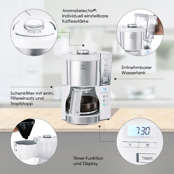 LOOK® Timer|Filterkaffeemaschine Weiß