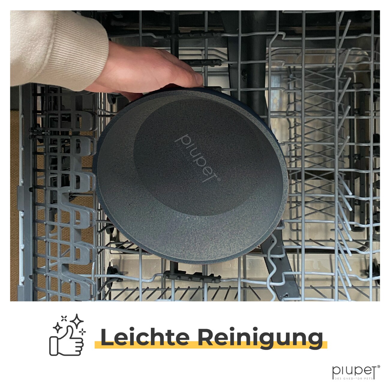 PIUPET Hundenapf-Set 1L grau