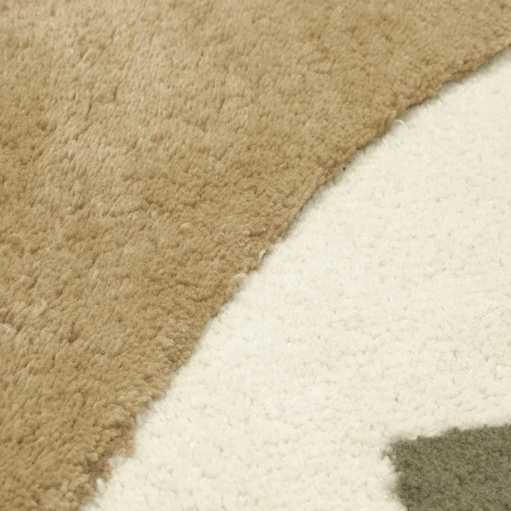 Ferm Living - Bloco Tuftteppich, 80 x 120 cm, blush / off-white