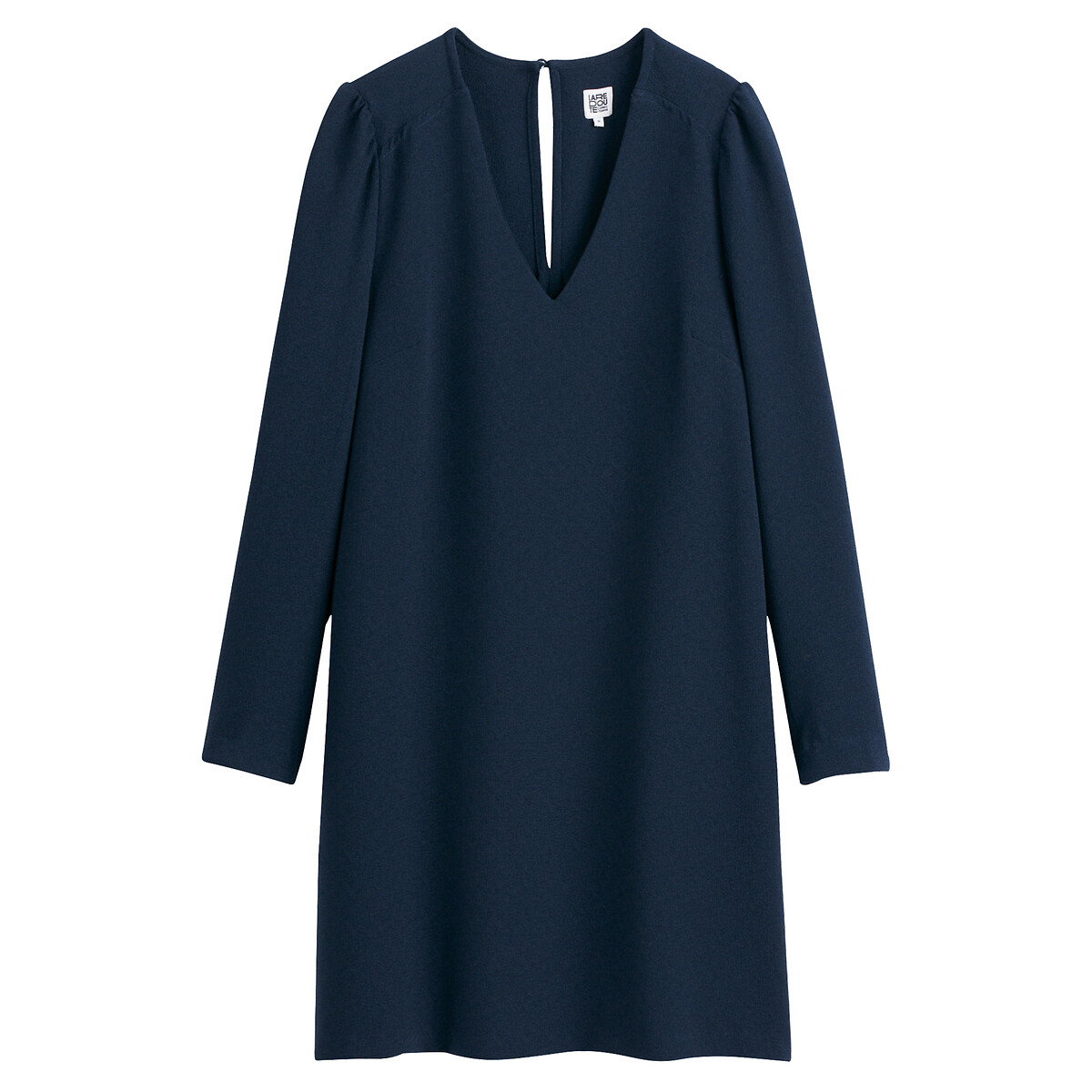 COLEÇÃO LA REDOUTE<br>Vestido amplo com decote em V e mangas compridas